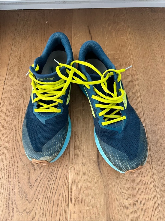 Brooks Men’s trail Running Shoes - Teal with Neon Yellow Laces main image 4